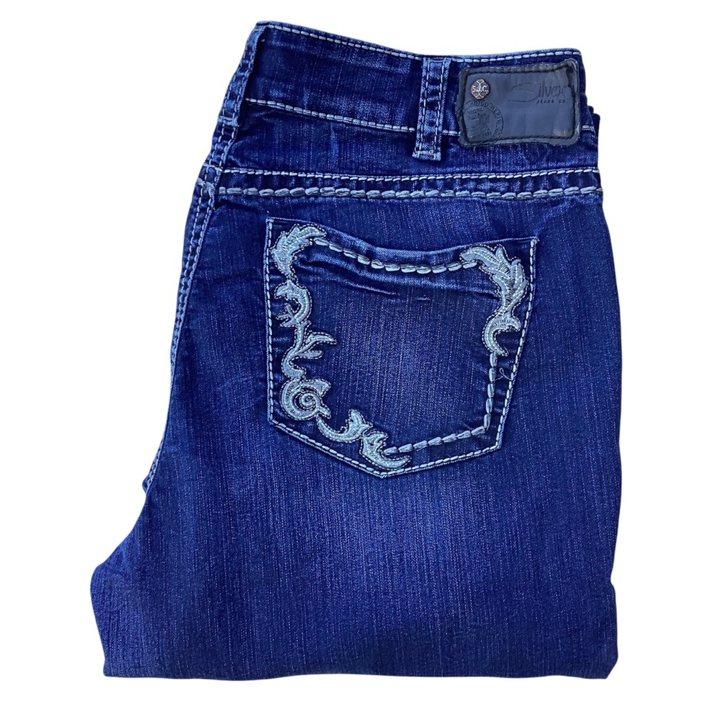 SILVER JEANS Suki Bootcut Jeans 36x34 Dark Stretch
